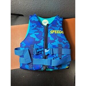 Speedo Youth Life Vest Blue Camouflage Chest 23-29 inches